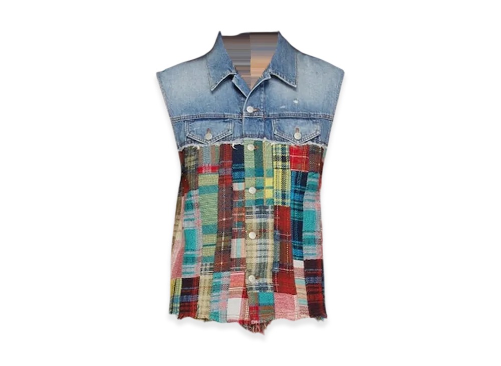 Acne Studios Multicolor Patchwork Vest "Mid Blue"
