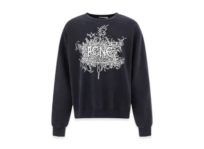 Acne Studios Neon Logo Crew Neck Sweatshirt "Black"