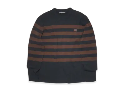Acne Studios Nimah Stripe Face Sweater "BLACK/BROWN"