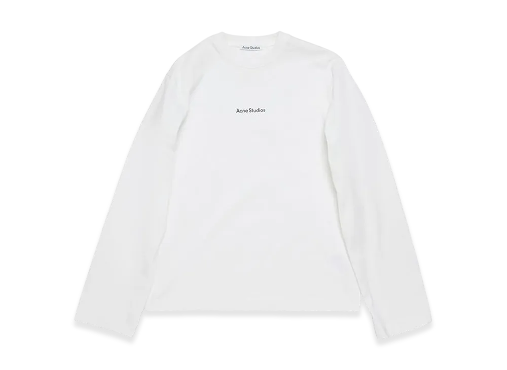Acne Studios Logo Long Sleeve T-Shirt "Optic White"