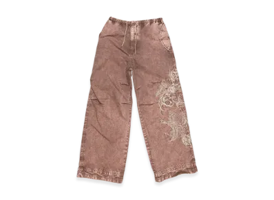 Acne Studios Trousers Embroidered "Old Pink Rust/Orange"