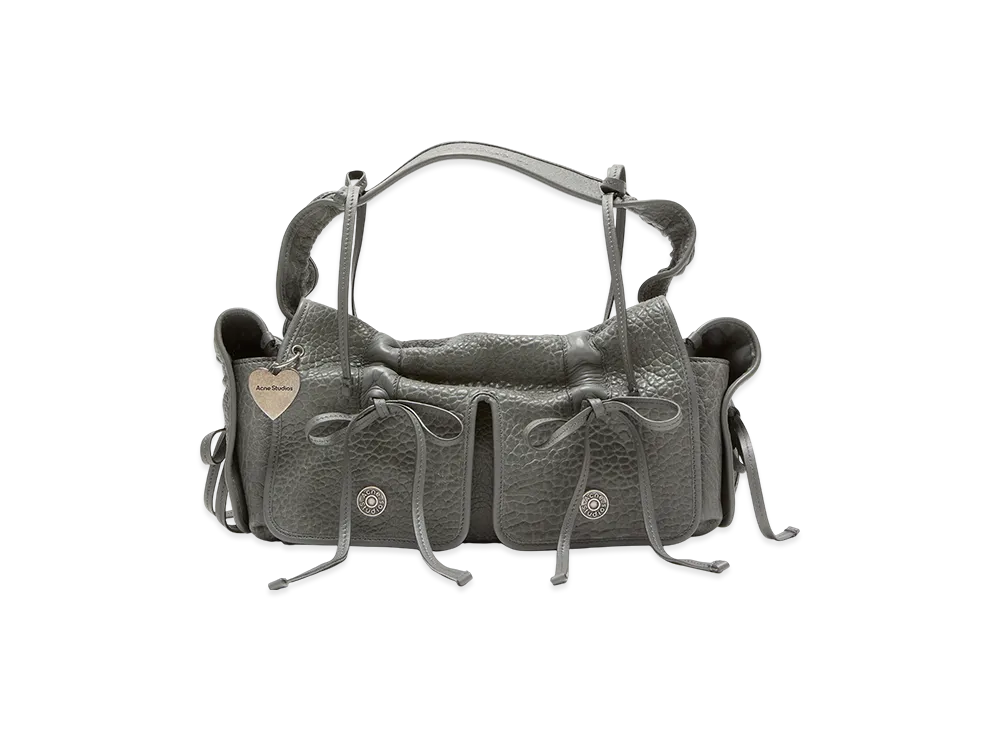Acne Studios Multi-Pocket Grained Leather Bag "Cold Grey"