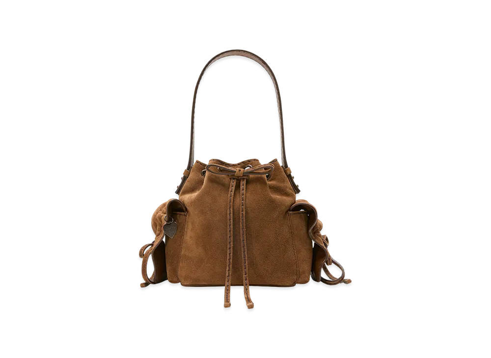 Acne Studios Multi-Pocket Mini Bucket Bag "Cognac Brown"