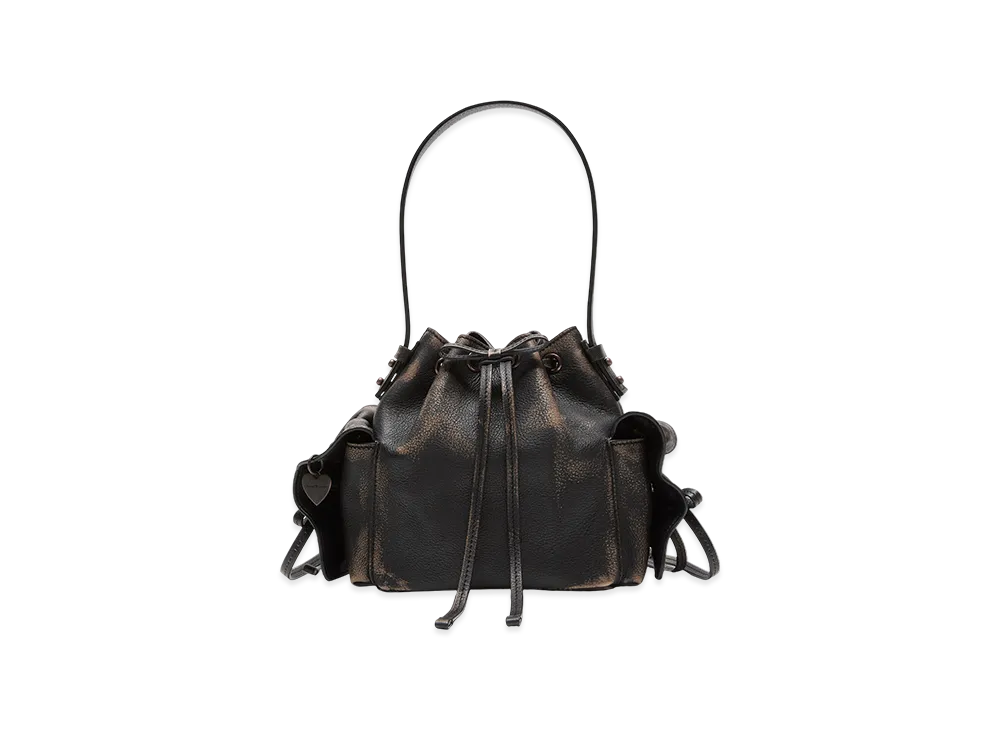 Acne Studios Multi-Pocket Mini Bucket Bag "Dark Brown/Beige"