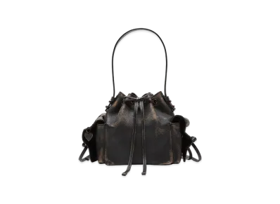 Acne Studios Multi-Pocket Mini Bucket Bag "Dark Brown/Beige"