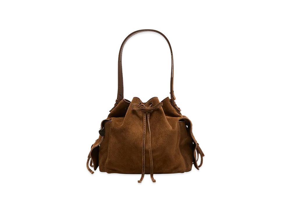 Acne Studios Multi-Pocket Bucket Bag "Cognac Brown"