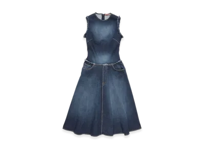 Acne Studios Layered Denim Midi Dress "Dark Blue"