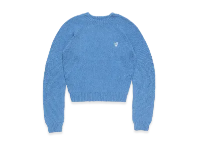 Acne Studios Cropped Crewneck Sweater "Ocean Blue"