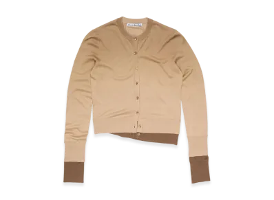 Acne Studios Layered Silk Cardigan "Sand Beige"