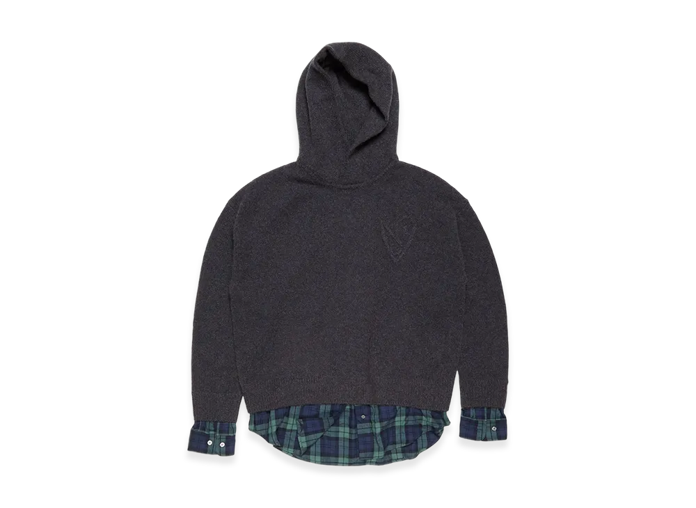 Acne Studios Layered Wool Hoodie "Graphite Grey"