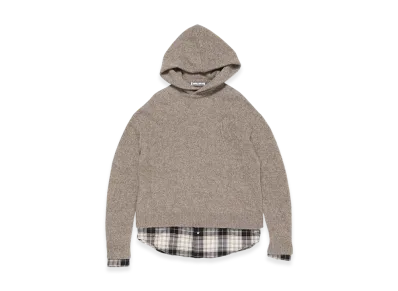 Acne Studios Layered Wool Hoodie "Beige Melange"