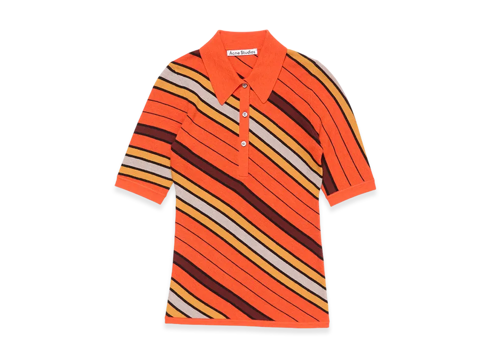 Acne Studios Wool Polo Knit "Multi Orange"