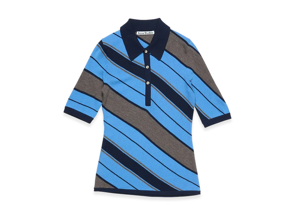Acne Studios Wool Polo Knit "Multi Blue"