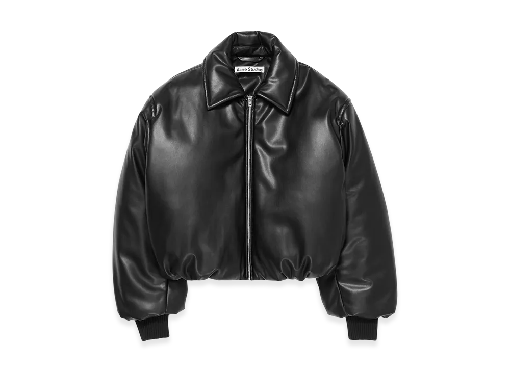 Acne Studios Faux Leather Bomber Jacket "Black"
