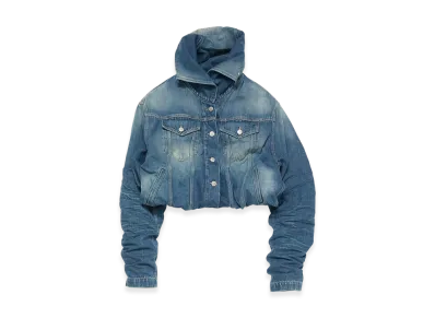 Acne Studios Crinkle Denim Jacket "Mid Blue"