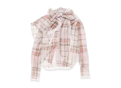 Acne Studios Printed Silk Blouse "Grey/Pink"