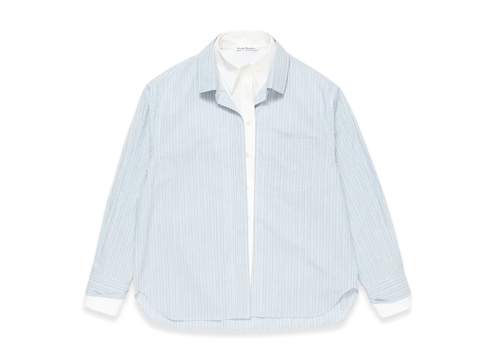 Acne Studios Layered Button-Up Shirt "Blue/White"