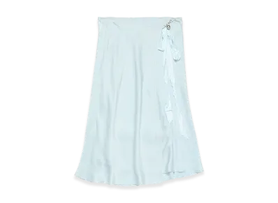 Acne Studios Silk Wrap Dress "Light Blue"