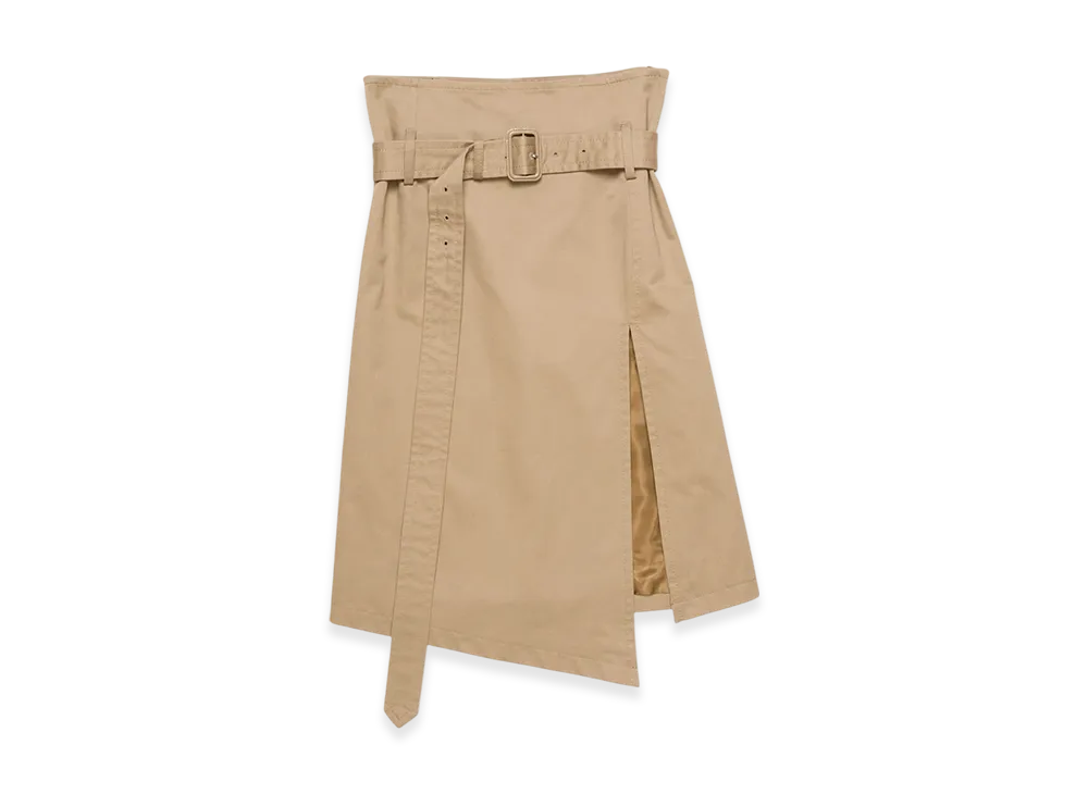 Acne Studios Belted Twill Skirt "Mud Beige"