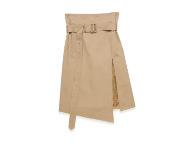 Acne Studios Belted Twill Skirt "Mud Beige"
