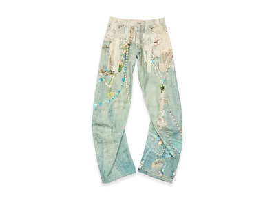 Acne Studios Relaxed Fit Jeans - 2006 "White/Green"