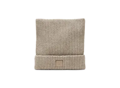 Acne Studios Face Logo Square Beanie - Yak "Grey Melange"