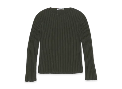 Acne Studios Ribbed Crewneck Knitwear "Vintage Green"