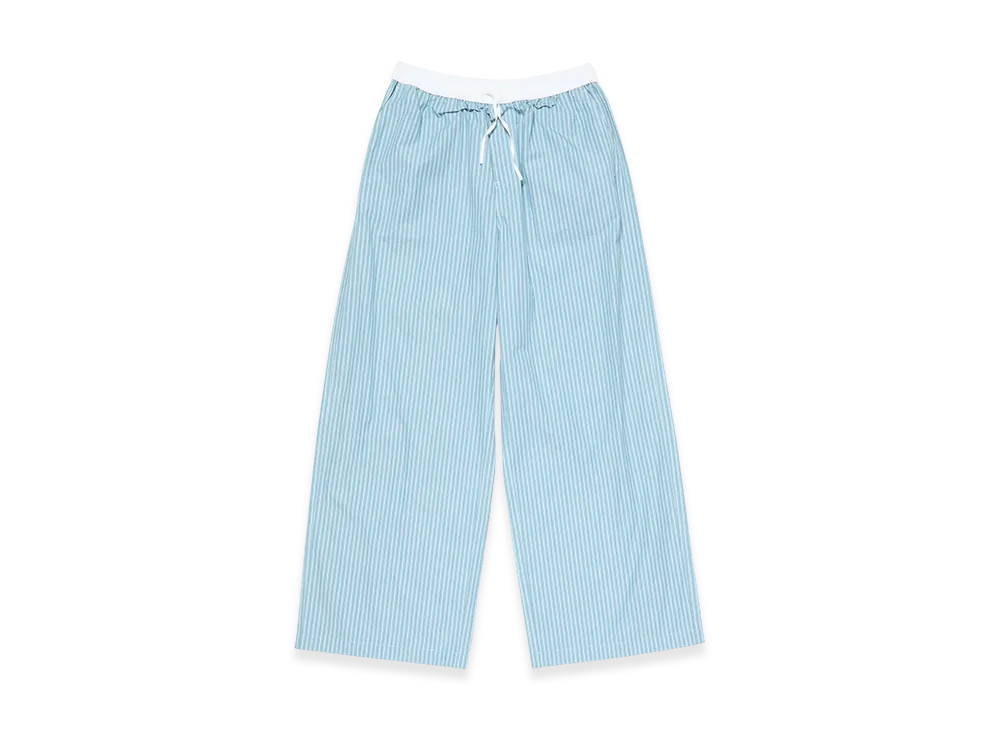 Acne Studios Striped Cotton Trousers "Turquoise Blue"