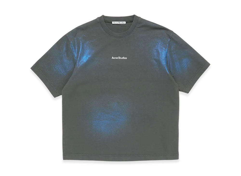 Acne Studios Logo Tee "Blue/Khaki"