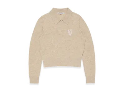 Acne Studios Yak Wool Polo Sweater "Oat Beige"