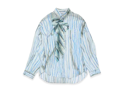 Acne Studios Printed Button-Up Shirt "Blue Multi"