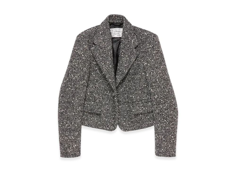 Acne Studios Tweed Suit Jacket - Regular Fit "Black/White"