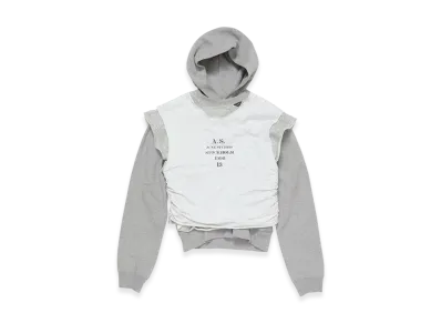 Acne Studios Layered Hooded Sweat "Grey Melange"