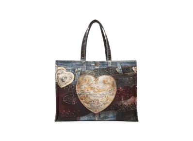 Acne Studios Logo Shoulder Tote Bag "Blue/Black"