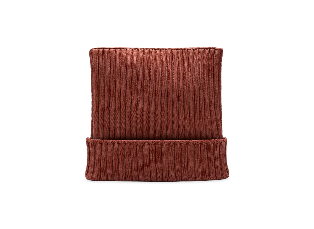 Acne Studios Ribbed Square Beanie "Terracotta Red"
