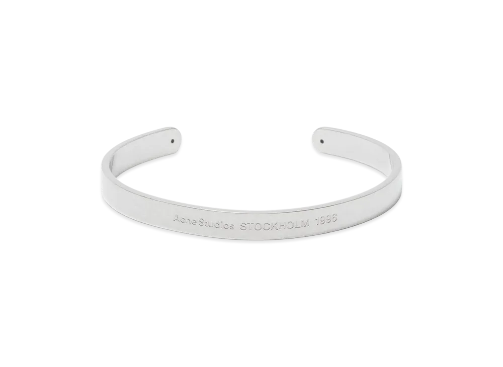 Acne Studios Logo Cuff Bracelet "Semi-Matte Silver"