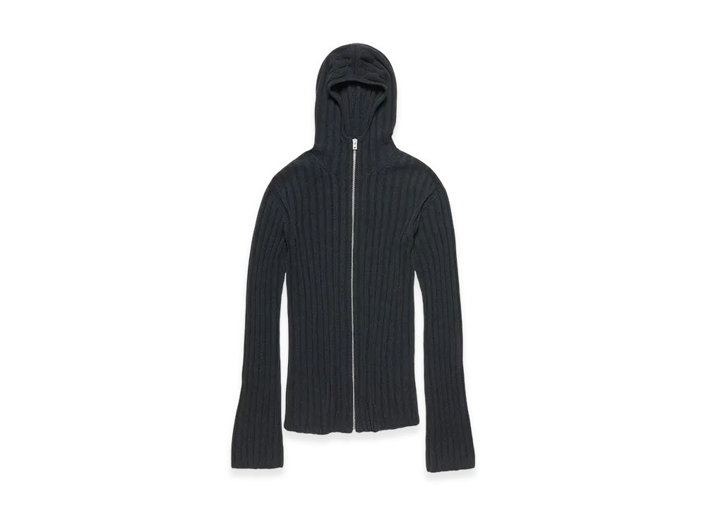 Acne Studios Zip-Up Hoodie Cardigan "Dark Grey Melange"