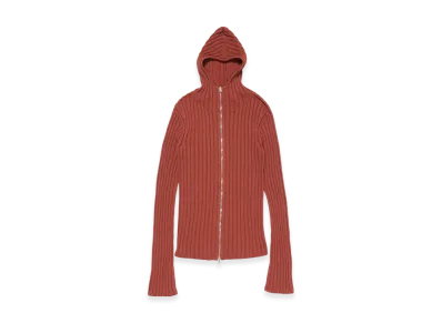 Acne Studios Zip-Up Hoodie Cardigan "Terracotta Red"