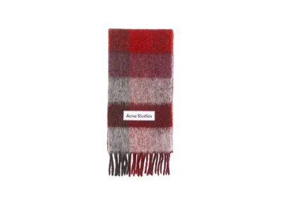 Acne Studios Mohair Check Scarf "Red/Black"