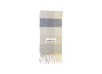 Acne Studios Mohair Check Scarf "Vanilla/Beige/Lavender"