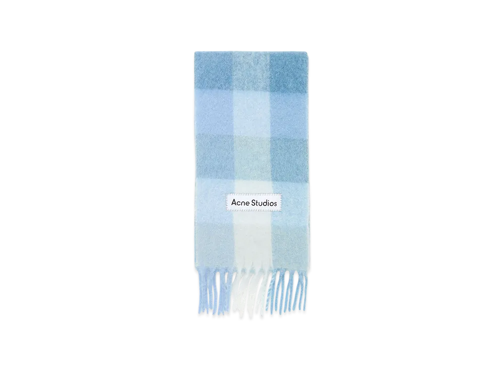 Acne Studios Mohair Check Scarf "Light Blue/White/Powder Blue"