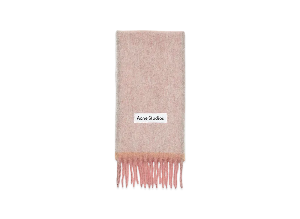 Acne Studios Fringed Wool Scarf "Dusty Pink"