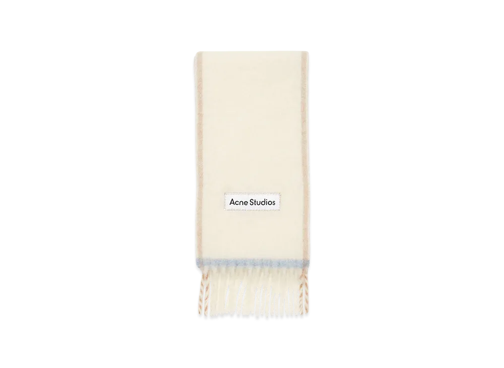 Acne Studios Fringed Wool Scarf "White"