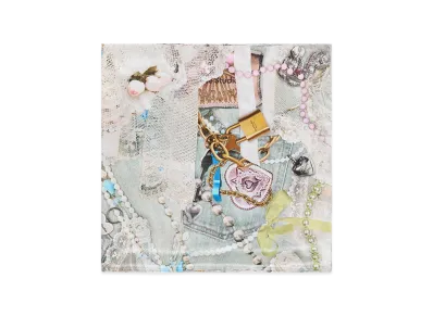 Acne Studios Printed Silk Scarf "White Multicolor"