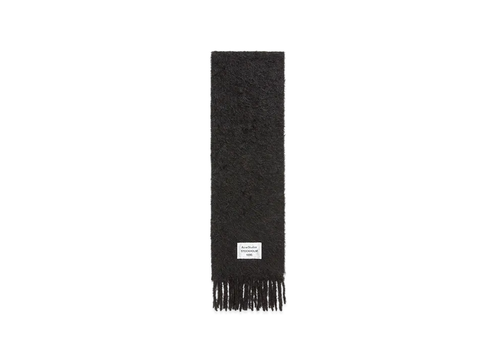 Acne Studios Wool Scarf with Logo "Black"