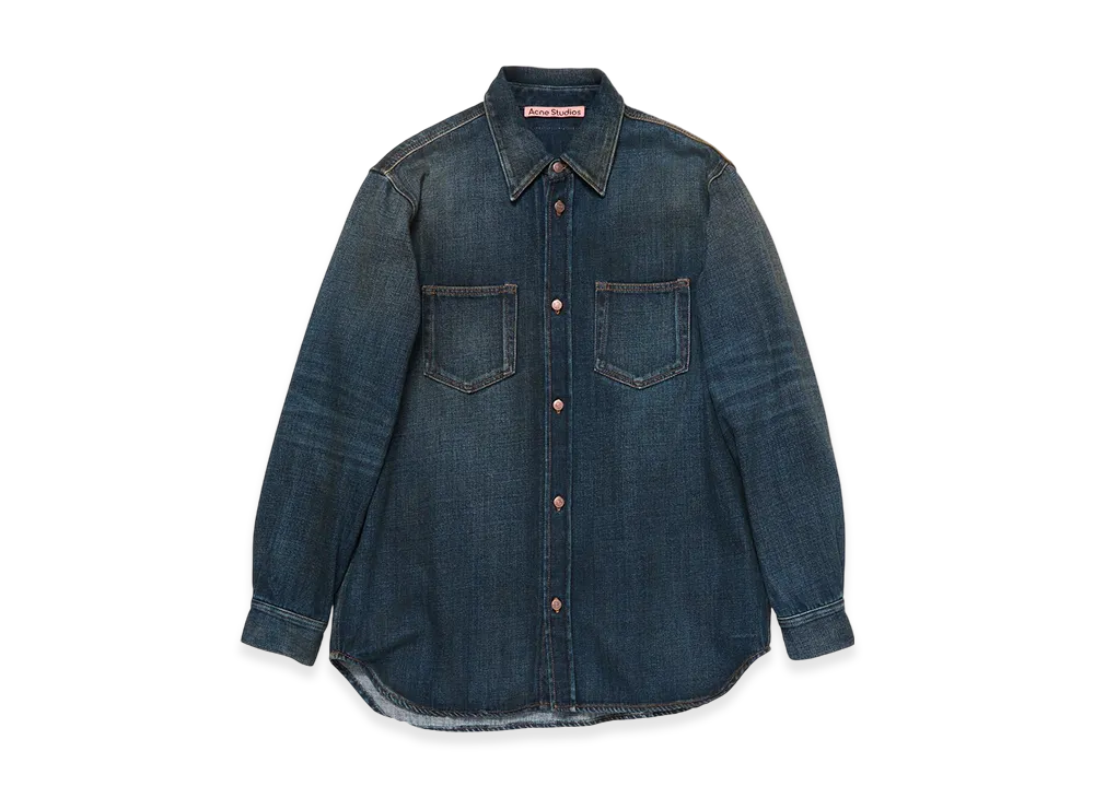 Acne Studios Button-Up Denim Shirt "Dark Blue"