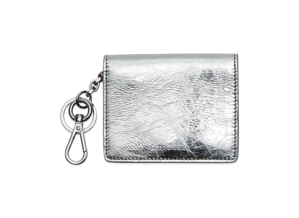 Acne Studios Folding Leather Wallet "Silver"