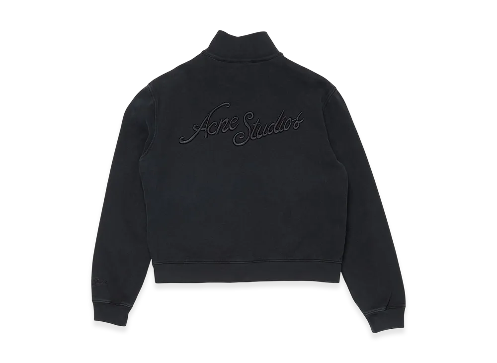 Acne Studios Zip-Up Sweatshirt "Faded Black"