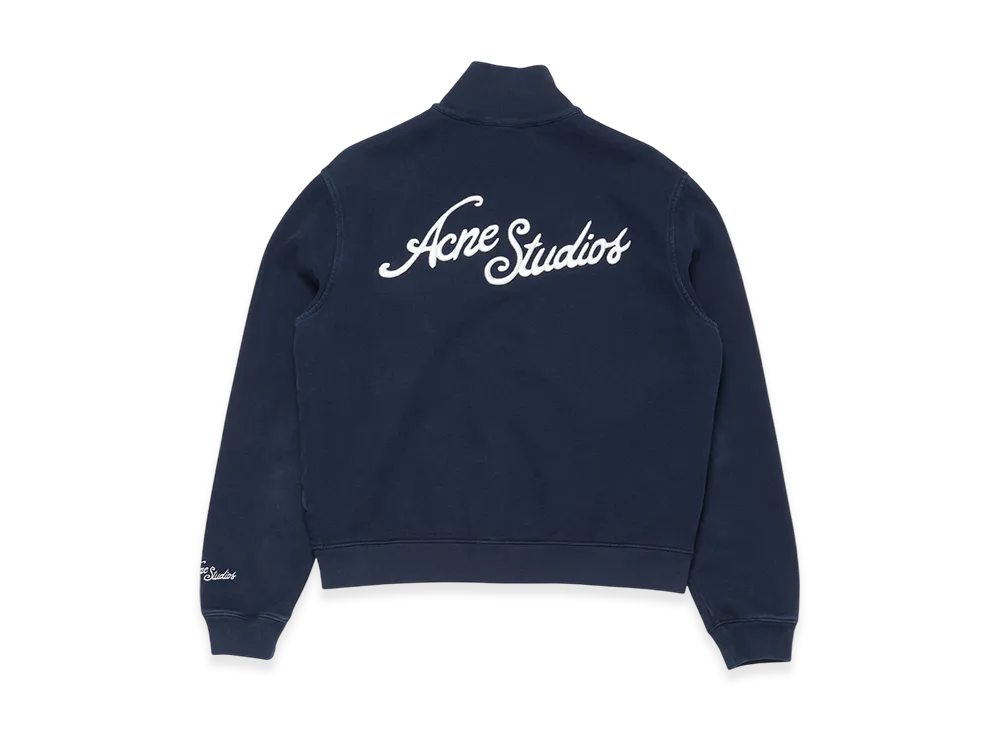 Acne Studios Zip-Up Sweatshirt "Deep Blue"