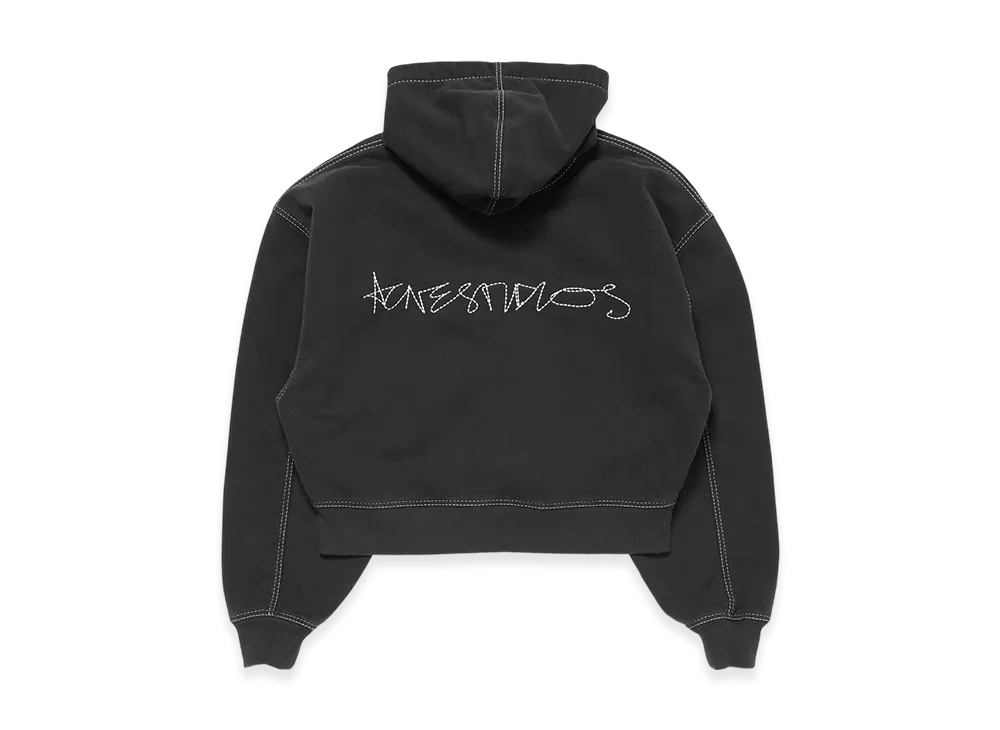 Acne Studios Zip-Up Hoodie Sweat "Faded Black"